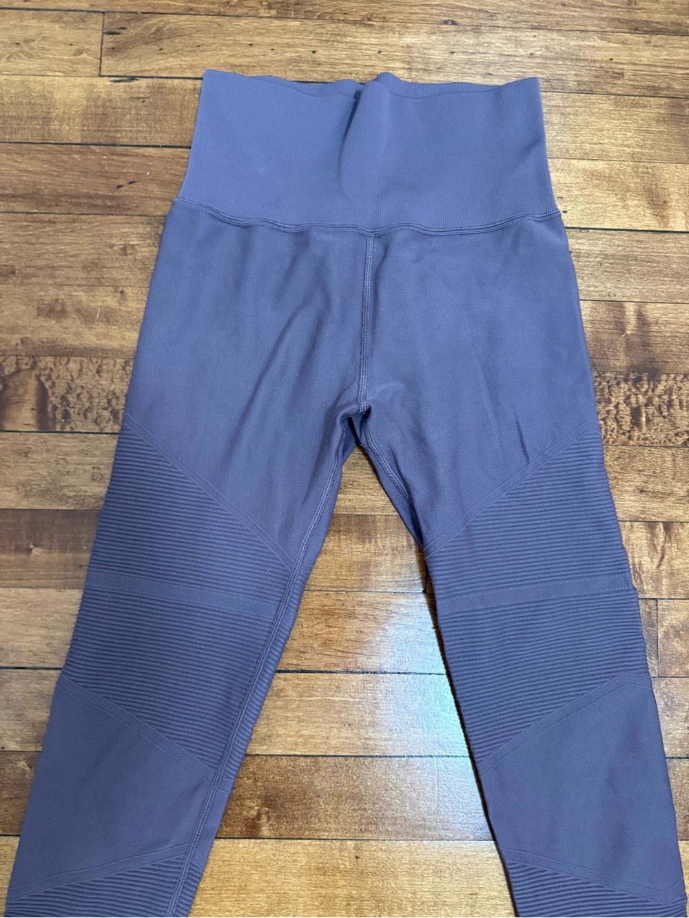 Athleta Ribbed Knee Panel Kids Leggings in Slate Blue